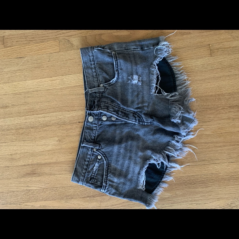 Free people high waist denim shorts